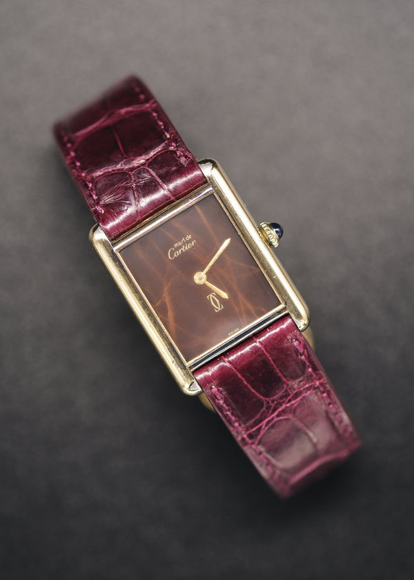 Must de Cartier Vermeil Wood Grain - Gold Plated