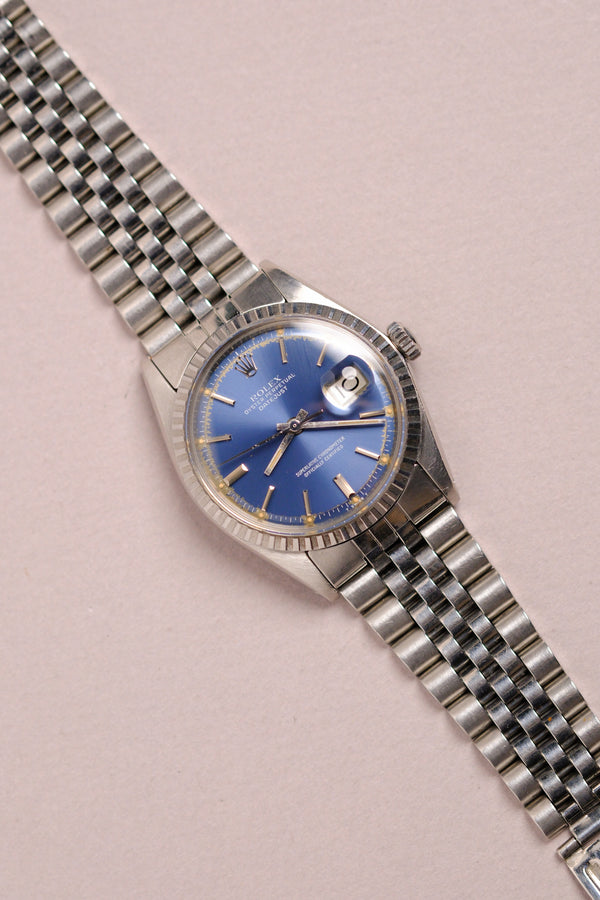 Rolex Datejust 1601 Blue Dial Orange Patina - 1976