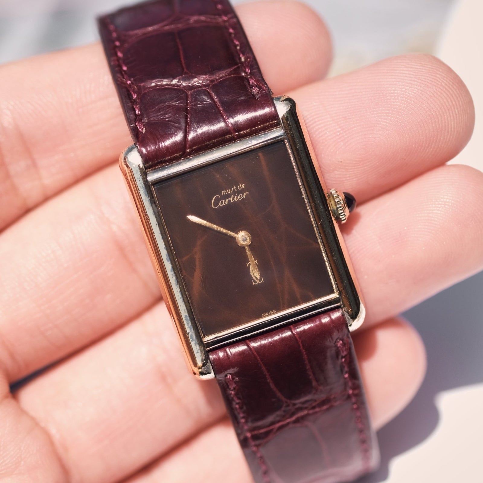 Must de Cartier Vermeil Wood Grain - Gold Plated – 25 Dials