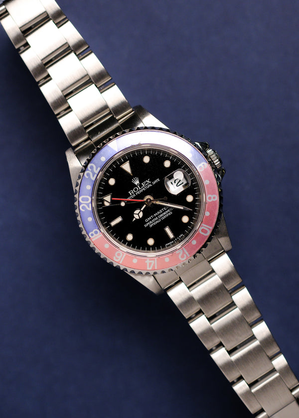 Rolex GMT Master I Pepsi 16700 Frosted Dial w/Faded Bezel - 1996