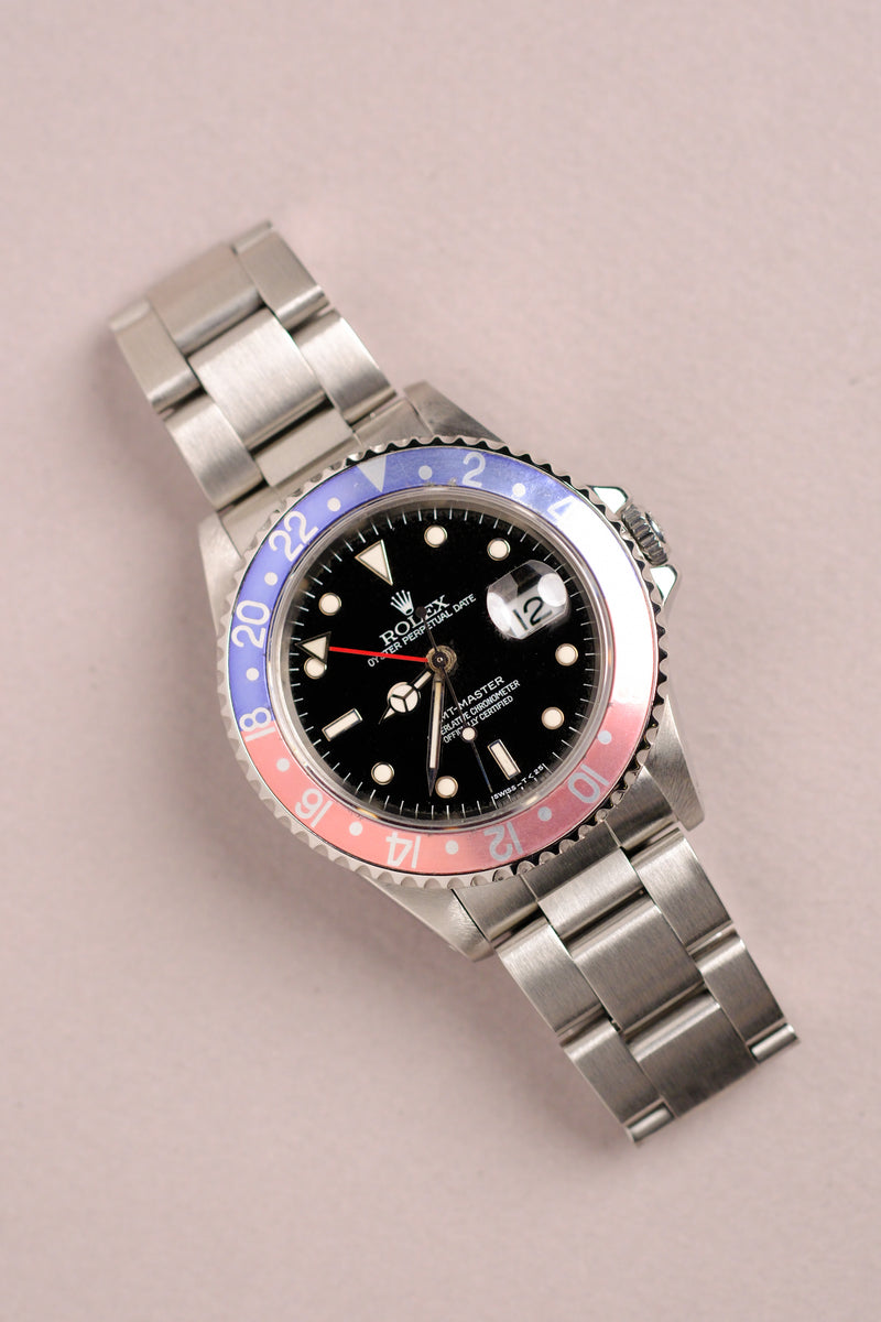Rolex GMT Master I Pepsi 16700 Frosted Dial w/Faded Bezel - 1996