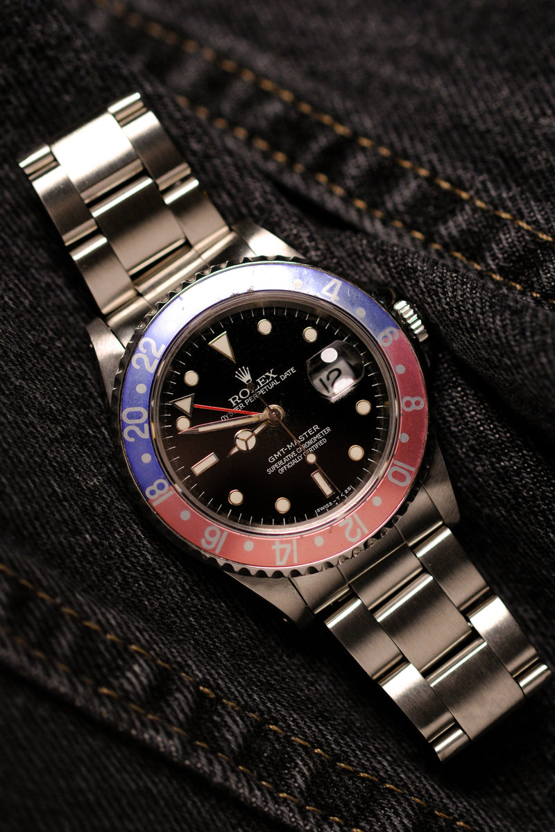 Rolex GMT Master I Pepsi 16700 Frosted Dial w/Faded Bezel - 1996