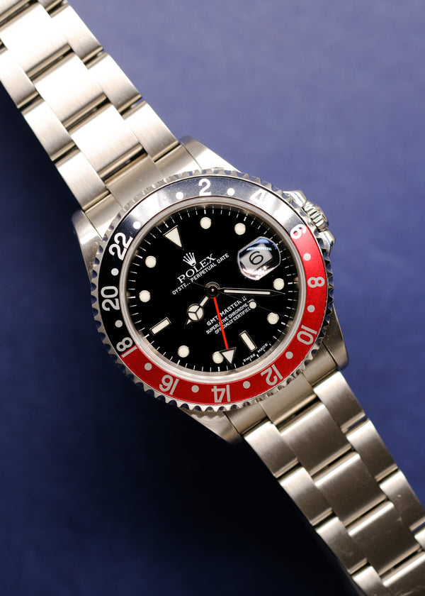 Rolex GMT Master ii 16710 'Coke' w/Authenticity Card - 2001