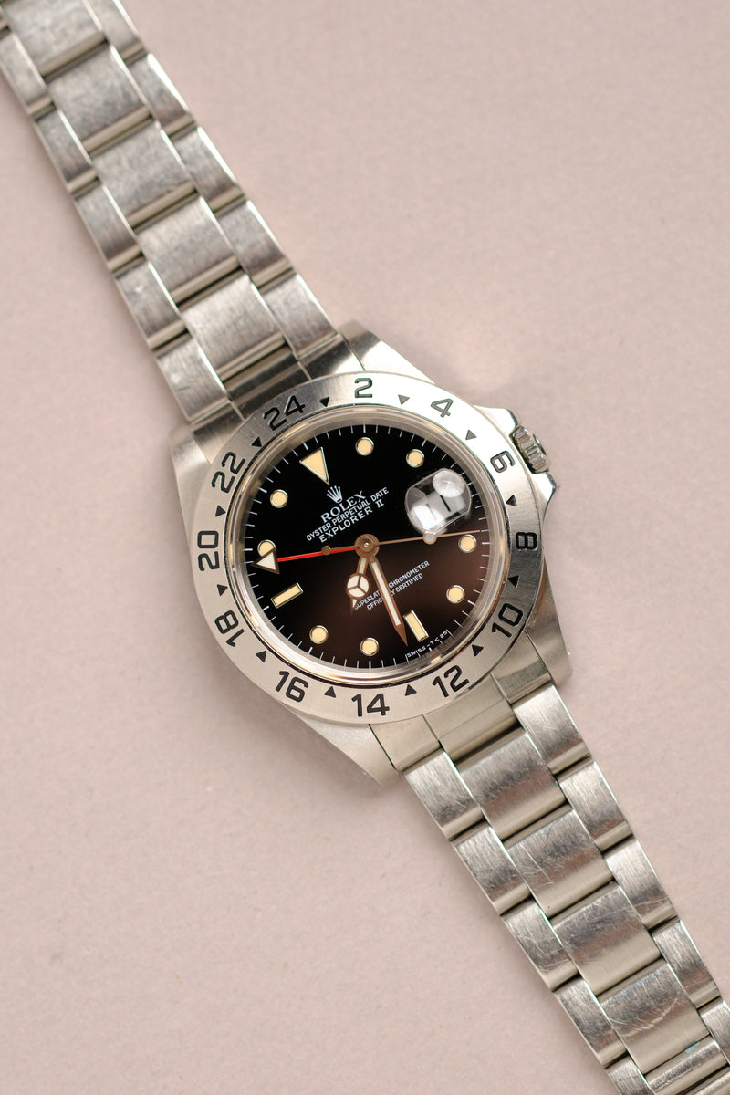 Rolex Explorer ii 16570 Cream Patina Dial & Unpolished - 1990