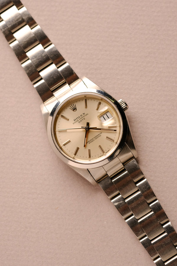 Rolex Date 15200 Unpolished Warm Silver Dial - 1999