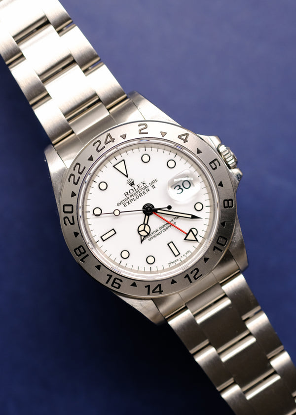 Rolex Explorer ii 16570 'Polar' Beige Patina & Unpolished - 1996