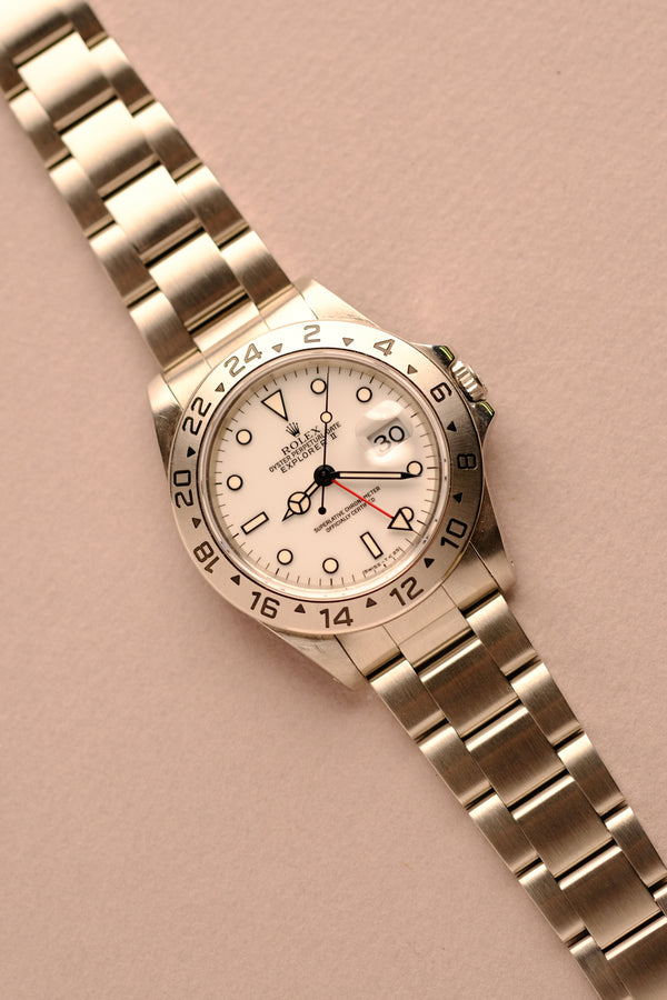 Rolex Explorer ii 16570 'Polar' Beige Patina & Unpolished - 1996