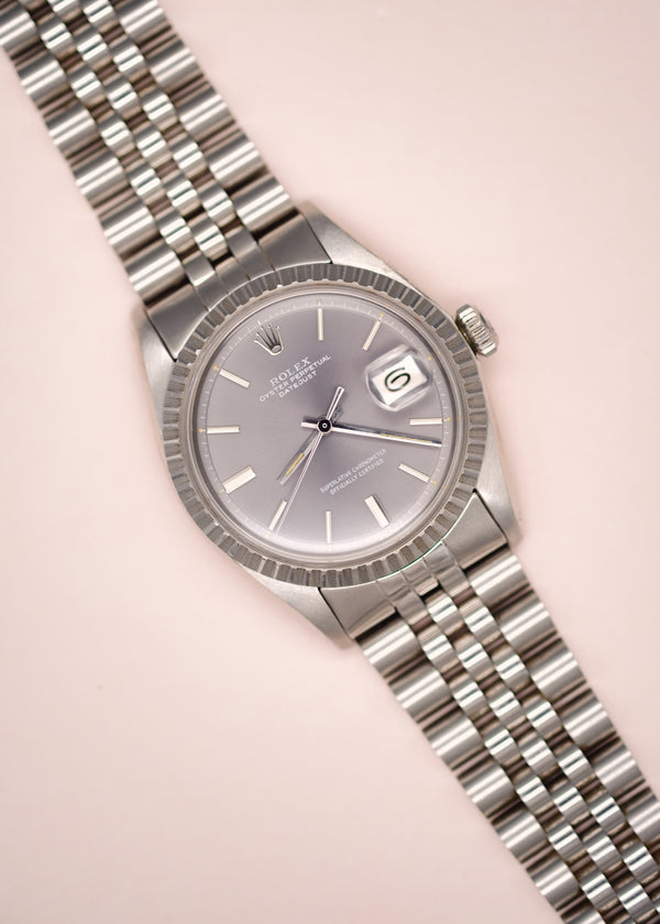 Rolex Datejust 1603 Lavender Dial Unpolished - 1978