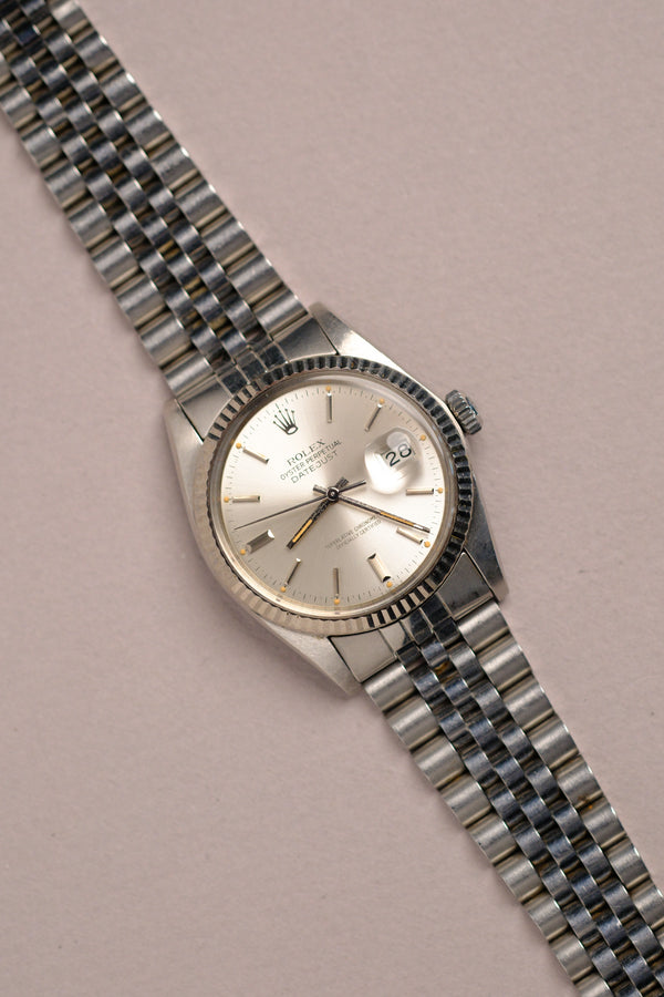 Rolex Datejust 16014 Unpolished Silver Dial Orange Patina - 1984